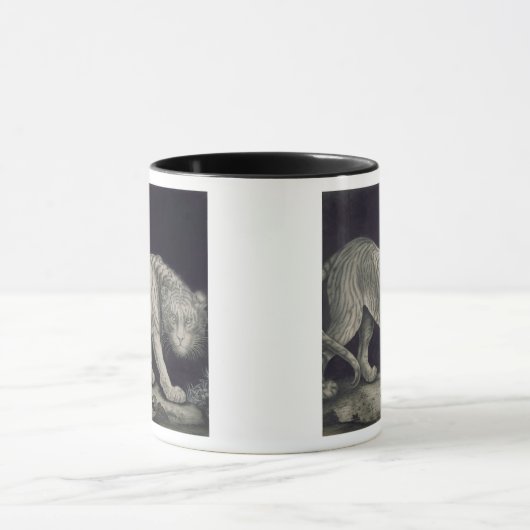 Een slingertijger (potlood op papier) mok (Midden)