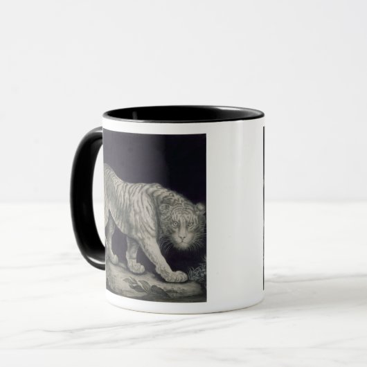 Een slingertijger (potlood op papier) mok (Voorkant links)