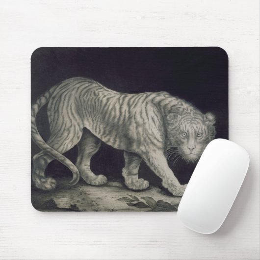 Een slingertijger (potlood op papier) muismat (Met muis)