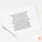 Een slogan sticker (Envelop)