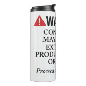 Eén slok om te focussen, één slok om te dagdromen! thermosbeker (Gedraaid links)