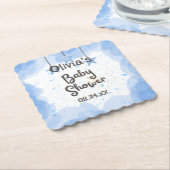 Een slok van de zon: gepersonaliseerde Waterverf Kartonnen Onderzetters (Gebogen)