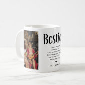 Een slokje liefde: 2 Foto & Quote Bestie Coffee Mo Koffiemok (Voorkant links)