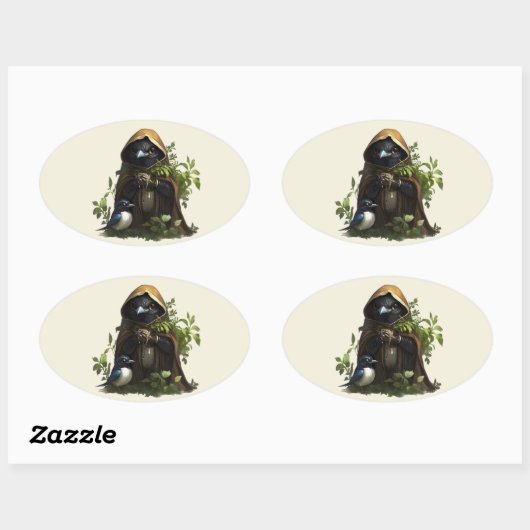 Een sluwe dief ovale sticker (Vel)