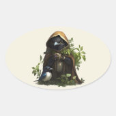 Een sluwe dief ovale sticker (Voorkant)