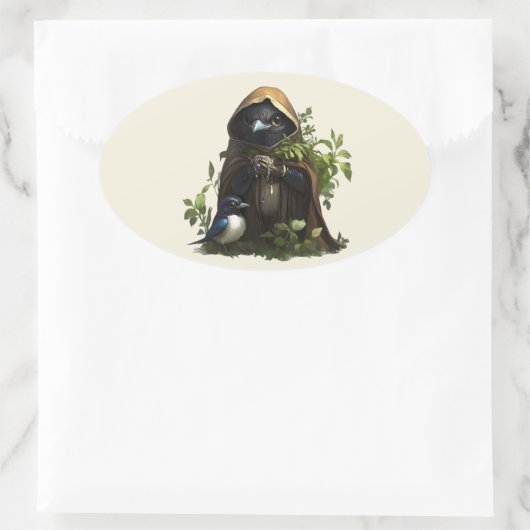 Een sluwe dief ovale sticker (Tas)