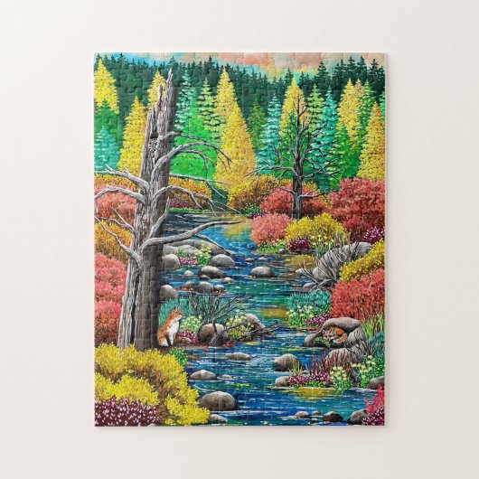 Een sluwe herfst legpuzzel (Verticaal)