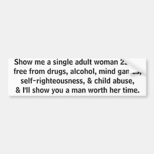 Een SM die op zoek is naar SF Sober Bumpersticker