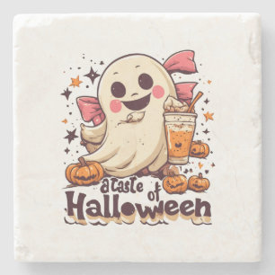 Een Smaak van Halloween Stenen Onderzetter
