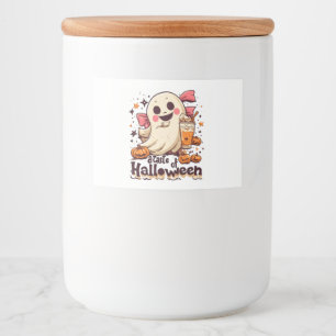 Een Smaak van Halloween Voedselcontainer Etiket