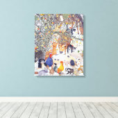 Een smaakje Treat Canvas Afdruk (Insitu (Houten vloer))