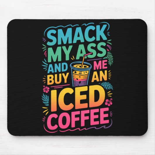 Een Smack Koop Iced Coffee Premium Muismat (Voorkant)