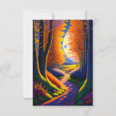 Een smal pad tussen dikke heggen Sierkussen Bedankkaart (Voorkant)