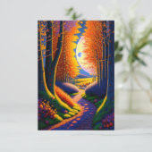 Een smal pad tussen dikke heggen Sierkussen Bedankkaart (Staand voorkant)