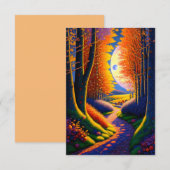 Een smal pad tussen dikke heggen Sierkussen Bedankkaart (Voorkant / Achterkant)