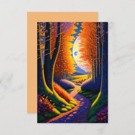 Een smal pad tussen dikke heggen Sierkussen Bedankkaart (Voorkant / Achterkant)