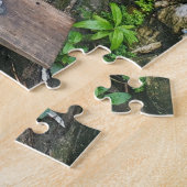 Een smalle loopbrug legpuzzel (Zijkant)