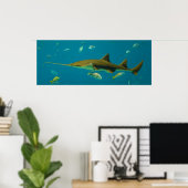 Een smaltand Sawfish Pristis pectinata Poster (Thuiskantoor)