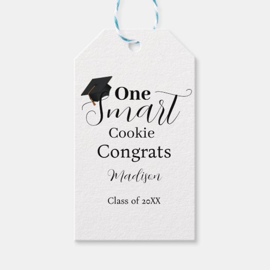 Eén smart cookie afstudeerfeest cadeaulabel (Voorkant)