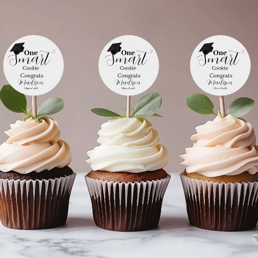 Eén smart cookie afstudeerfeest ronde sticker