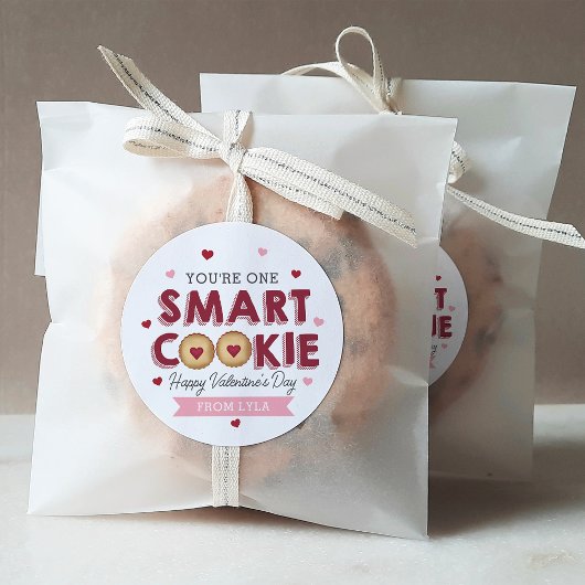 Eén Smart Cookie Classroom-Valentijnsdag Ronde Sticker