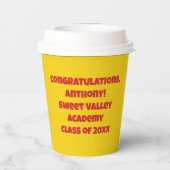 Eén Smart Cookie gepersonaliseerde afstudeerfeest Papieren Bekers (Achterkant)