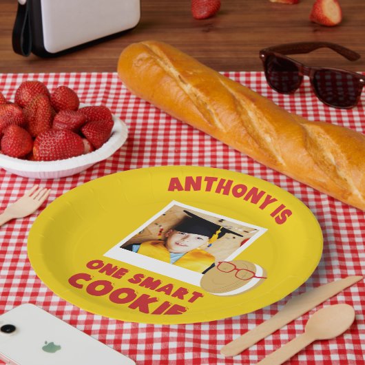 Eén Smart Cookie gepersonaliseerde afstudeerfeest Papieren Bordje (Picknick)