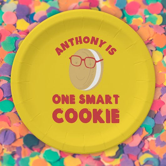 Eén Smart Cookie gepersonaliseerde afstudeerfeest Papieren Bordje