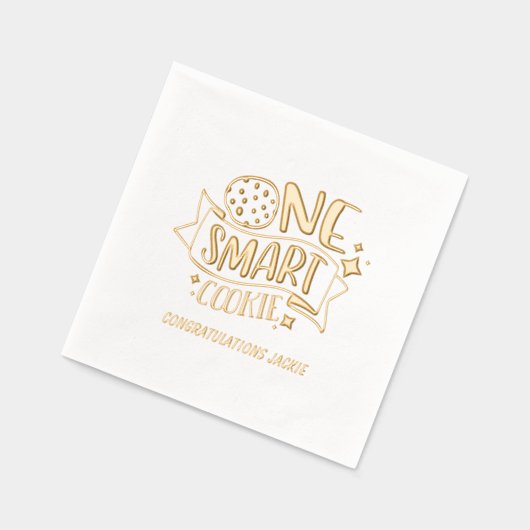 Een Smart Cookie Gold Foil Afstuderen servetten (Links)