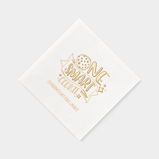 Een Smart Cookie Gold Foil Afstuderen servetten (Rechts)
