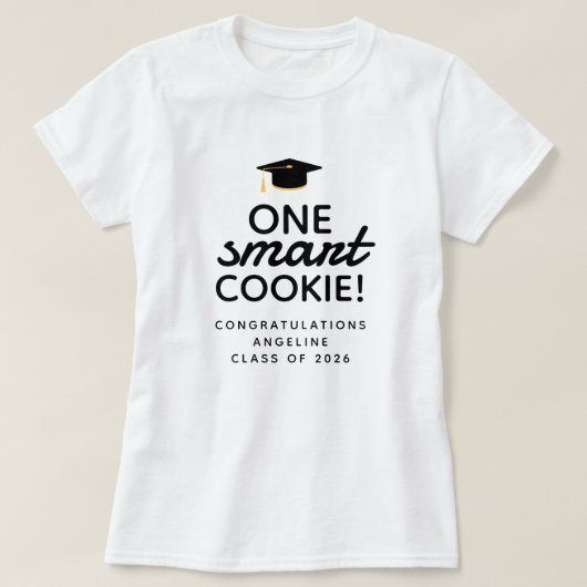 Een Smart Cookie Graduation Party-feest T-shirt (Design voorkant)