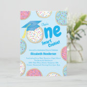 Eén Smart Cookie Graduation Party Sprinkles Kaart (Staand voorkant)