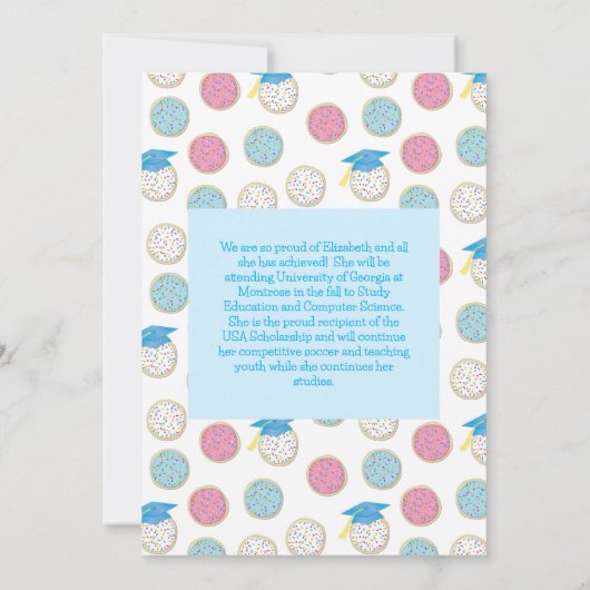 Eén Smart Cookie Graduation Party Sprinkles Kaart (Achterkant)