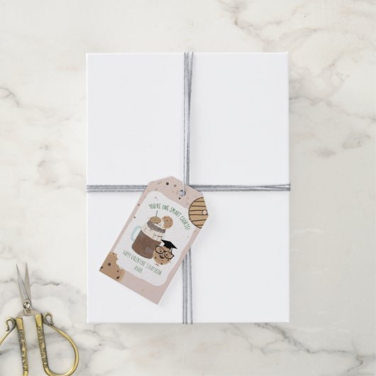 Eén Smart Cookie & Milkshake Classroom Valentijn Cadeaulabel (Met Touw)