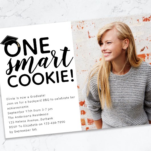 Eén Smart Cookie Photo Afstuderen Kaart