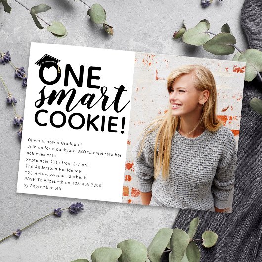 Eén Smart Cookie Photo Afstuderen Kaart
