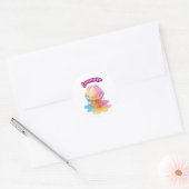Een smeltend ijs ronde sticker (Envelop)