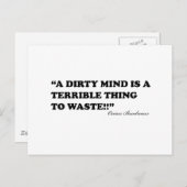 Een smerige gedachte is een verschrikkelijk ding o briefkaart (Voorkant / Achterkant)