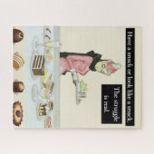 Een snack of een snack.  Funny Legpuzzel (Horizontaal)