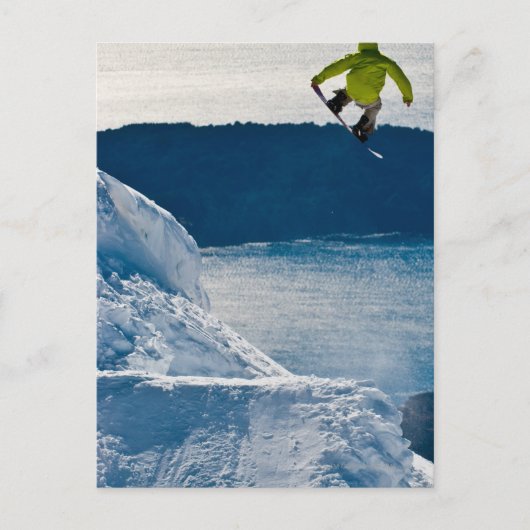 Een sneeuwbalsprong briefkaart (Voorkant)