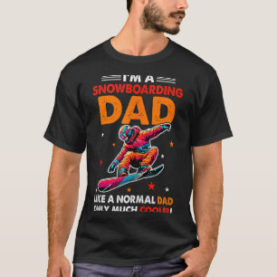 Een Sneeuwboardende Papa Definitie Veel Koeler Gra T-shirt