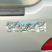 Een sneeuwbos - bumpersticker (Op auto)