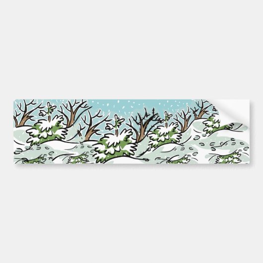 Een sneeuwbos - bumpersticker (Voorkant)