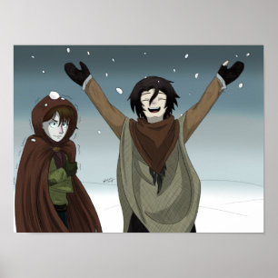 Een sneeuwdag poster