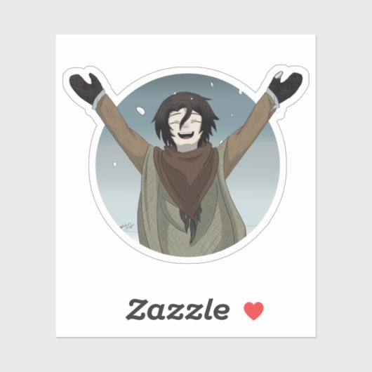 Een sneeuwdag sticker (Vel)