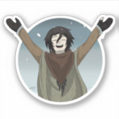 Een sneeuwdag sticker (Voorkant)