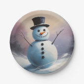 Een sneeuwdagdroom papieren bordje (Voorkant)