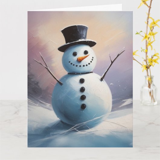 Een Sneeuwige Droomkaart Kaart (Gele Bloem)