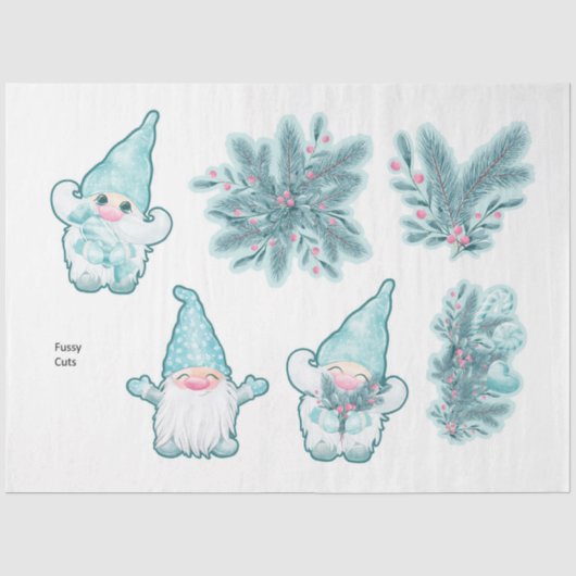 Een Sneeuwkabouter Serie Ontwerp 9 Tissuepapier (Voorkant)