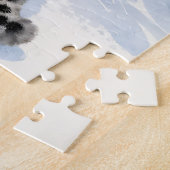 Een sneeuwluipaard op besneeuwde top legpuzzel (Zijkant)